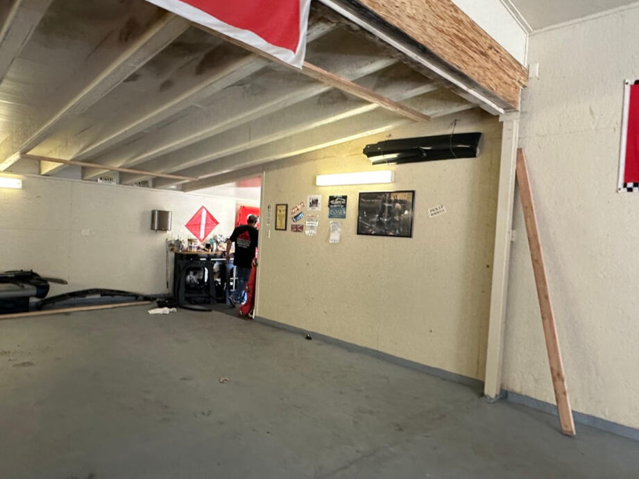 Garage before demolition