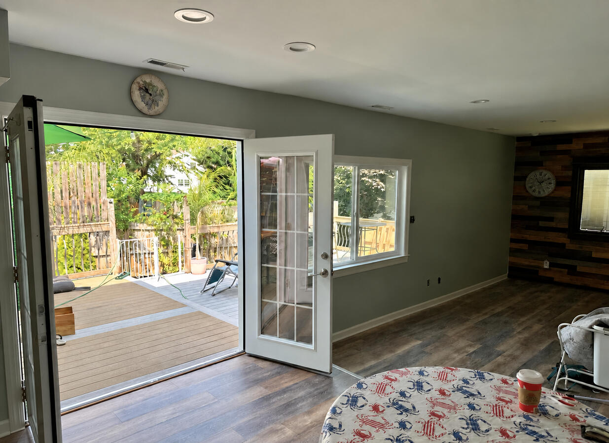 Patio door — after renovation Patio door — after renovation