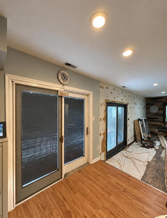 Patio door — before renovation Patio door — before renovation